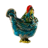 Blue Chicken Enameled Bead - Lone Palm Jewelry