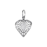 14274 - Open Lace Heart Pendant - Lone Palm Jewelry