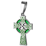 14418 - 1 1/8" Ornate Enameled Celtic Cross Pendant