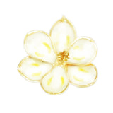 Enameled Magnolia Flower Bloom - 7/8" - Lone Palm Jewelry
