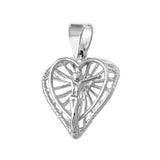 14528 - 3/4" Christ and Heart Pendant