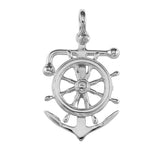 14740 - 2" Anchor with Ships Wheel Pendant