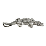 1 3/4" Sterling Alligator Pendant with Hidden Bail - Lone Palm Jewelry