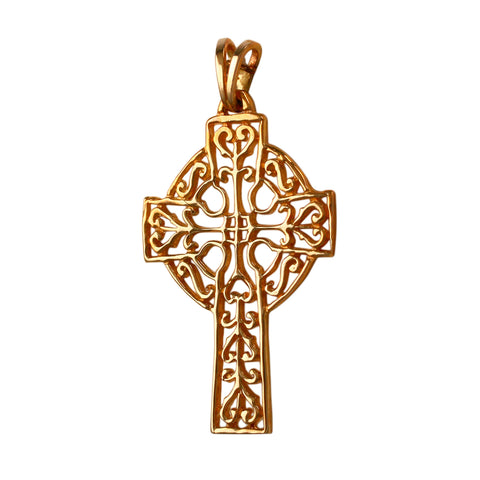 14790 - 1 1/2" Ornate Celtic Cross Pendant