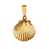 1" Scallop Shell Pendant - Lone Palm Jewelry