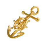 1 1/4" Anchor & Movable Ship's Wheel - Lone Palm Jewelry