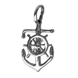 15230 - 3/4" Anchor with Ship's Wheel Pendant