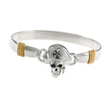 Pirate Skull PopTop with 14kt Gold Hoop Earring - Lone Palm Jewelry