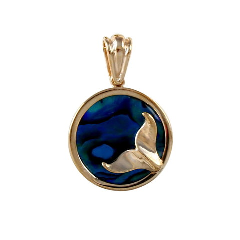 X" Dolphin Tail Sea Opal Pendant (Needs Pricing) - Lone Palm Jewelry