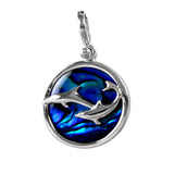 Swimming Dolphins Sea Opal Pendant (Needs Pricing) - Lone Palm Jewelry