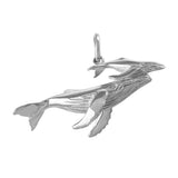 15382 - 1 5/8" Solid Mother and Baby Humpback Whale Charm