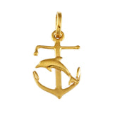 7/8" Anchor with Dolphin - Lone Palm Jewelry