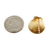 7/8" Scallop Shell with Enhancer Bail - Lone Palm Jewelry