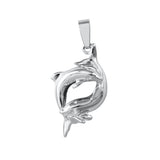 15695 - Double Dolphin Swirl Pendant