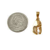 3/4" Lobster Claw Pendant with Diamond - Lone Palm Jewelry