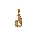 3/4" Lobster Claw Pendant with Diamond - Lone Palm Jewelry