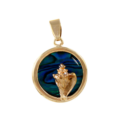 Conch Shell Sea Opal Pendant (Needs Pricing) - Lone Palm Jewelry