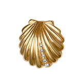 15827d - 7/8" Ornata Scallop Shell Pendant with Diamonds