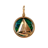 X" Sailboat Sea Opal Pendant (Needs Pricing) - Lone Palm Jewelry