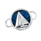 Sailboat & Blue Sea Opal PopTop - Lone Palm Jewelry