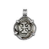 Atocha Silver 3/4" Replica Coin Pendant with Twisted Frame & Fixed Bail - Item #15998