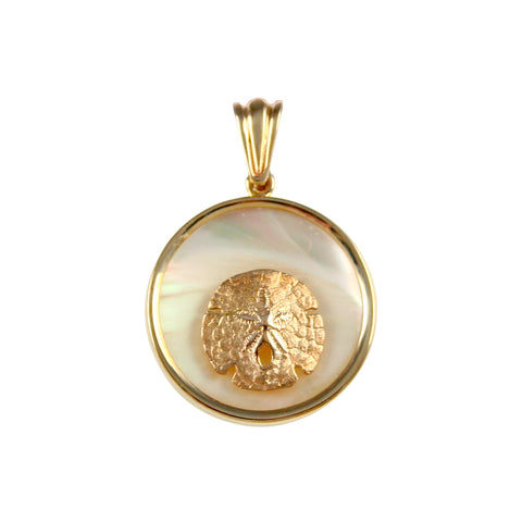 Sand Dollar Sea Opal Pendant (Needs Pricing) - Lone Palm Jewelry