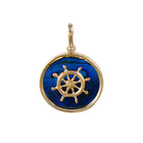 Ship's Wheel Sea Opal Pendant (Needs Pricing) - Lone Palm Jewelry