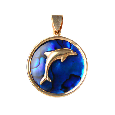 X" Dolphin Sea Opal Pendant (Needs Pricing) - Lone Palm Jewelry