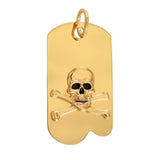 18324 - Pirate Skull and Crossbones Army Tag Charm