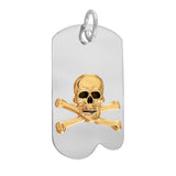 18324 - Pirate Skull and Crossbones Army Tag Charm