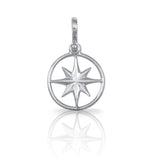 7/8" Compass Rose in Open Frame - Lone Palm Jewelry