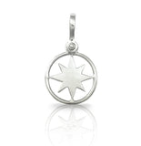 7/8" Compass Rose in Open Frame - Lone Palm Jewelry