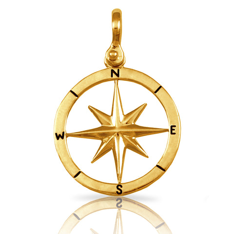 18694 - 1 1/4" Compass Rose Pendant