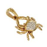 18755d - 1" Crab Pendant Encrusted with Diamonds - Lone Palm Jewelry