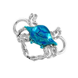 Enameled Blue Crab PopTop - Lone Palm Jewelry