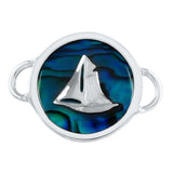 Sailboat on Sea Opal PopTop - Lone Palm Jewelry
