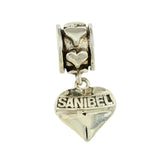 19166 - SANIBEL Dangle Heart Bead