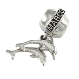 MARCO ISLAND Bead & Diving Dolphins Dangle - Lone Palm Jewelry