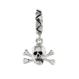 Rondell with Skull & Crossbones Dangle - Lone Palm Jewelry