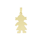 Engravable Girl Outline - Lone Palm Jewelry