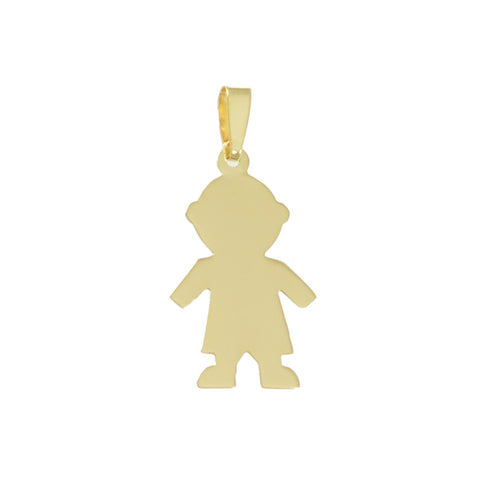 1 1/8" Engravable Boy Outline - Lone Palm Jewelry