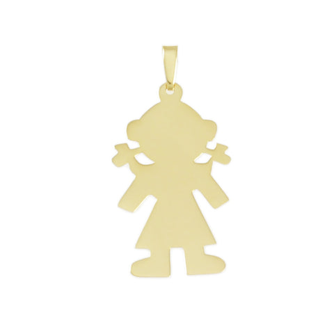 1 1/2" Engravable Girl Outline - Lone Palm Jewelry