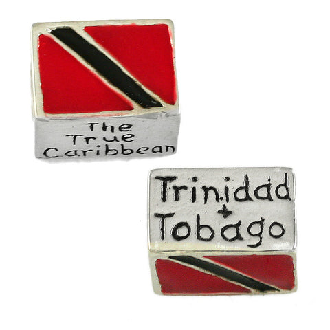 TRINIDAD & TOBAGO Flag Bead - Lone Palm Jewelry