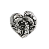 I "heart" Sanibel Heart Bead with Palm Tree Scene - Lone Palm Jewelry