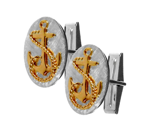 21084 Fouled Anchor Cuff Links