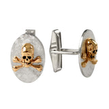21124a Jolly Roger Skull and Crossbone Cuff links