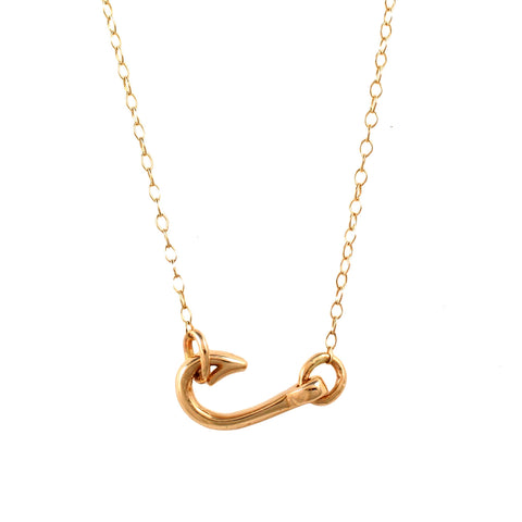 21153 - Petite Fish Hook Necklace Lone Palm 21153 - Petite Fish Hook Necklace Lone Palm