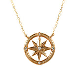 21159 - Diamond Compass Rose Petite Necklace