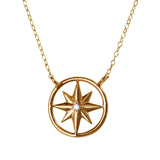 21160 - Diamond Compass Rose Petite Necklace