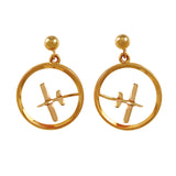 30121/2 - Aircraft in Frame Earrings (High Wing or Low Wing Available)